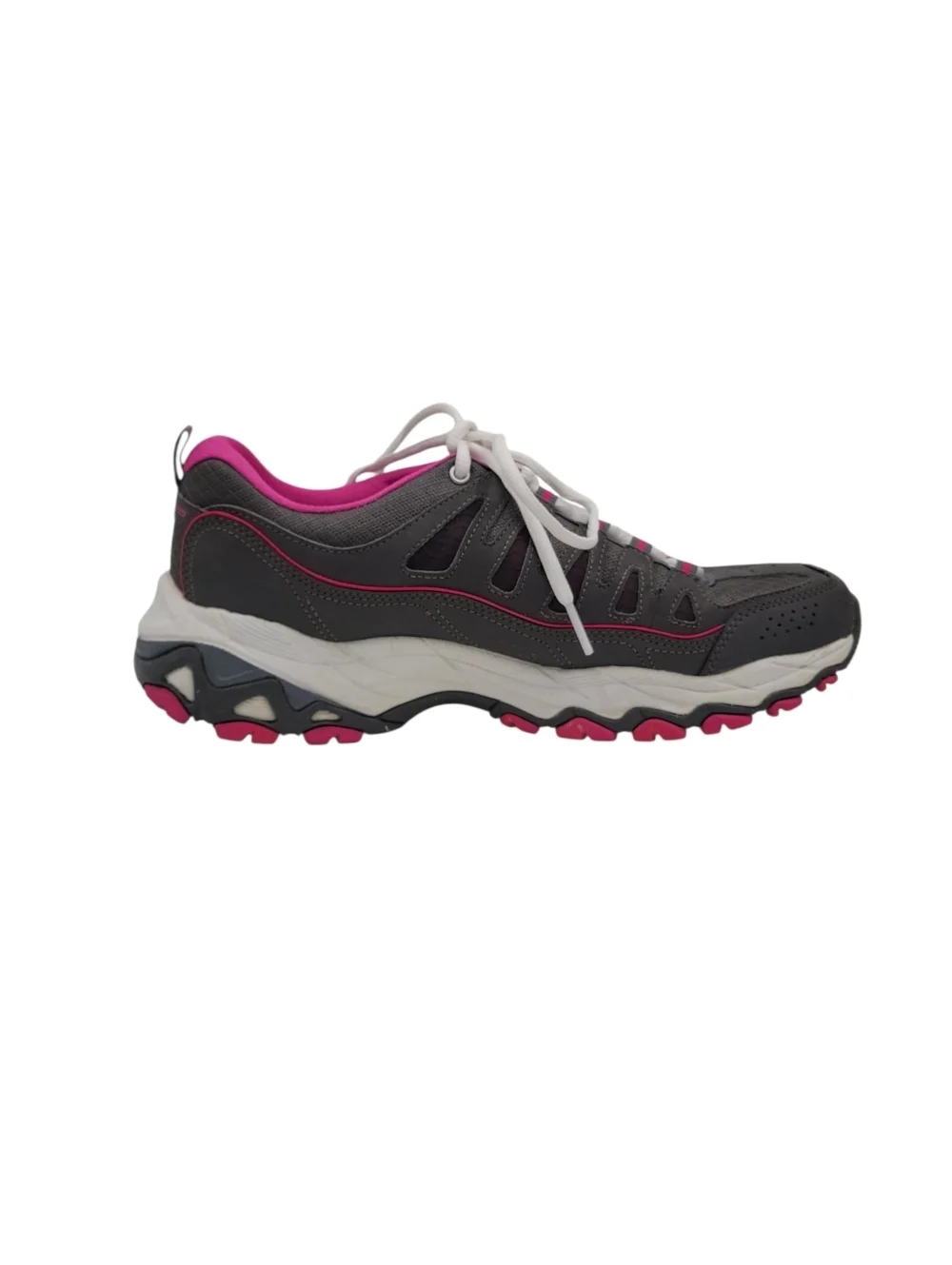 Skechers Encore Be Seen Sneakers Women Size 8.5 Gray Pink Athletic Memory Foam